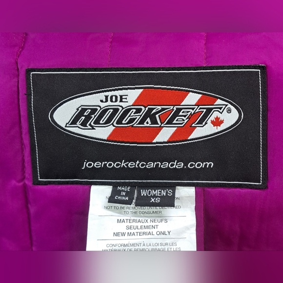 Joe Rocket Women's Motorcycle Jacket Pink Black Embellished Removable Liner XS - Picture 12 of 14